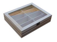glass top wooden boxes